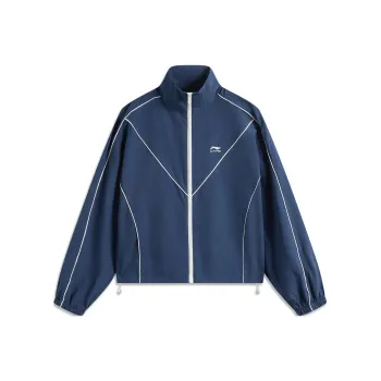LiNing Sports Trend Series Trench Coat Women's Deep Prussian Blue