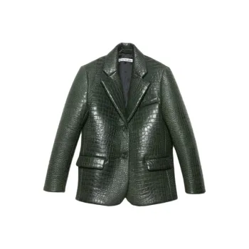 Acne Studios Leather Jacket Women's Dark Green