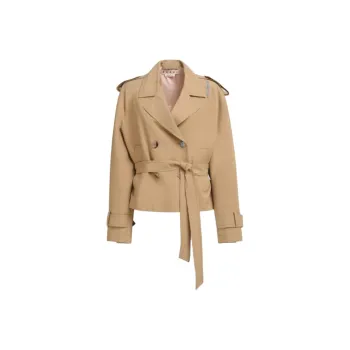 MARNI Double Breasted Short Trench Jacket