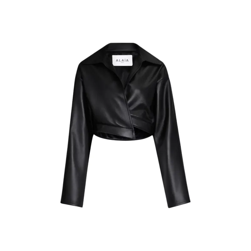 Alaia Leather Jacket Women's Black-0