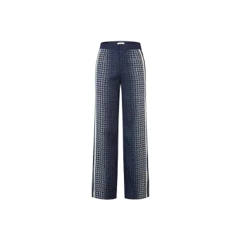 JZ. ANNAKRO Casual Pants Women's Floral Dark Blue
