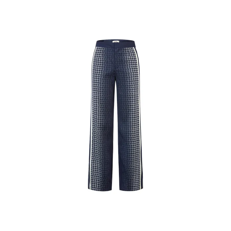 JZ. ANNAKRO Casual Pants Women's Floral Dark Blue-0