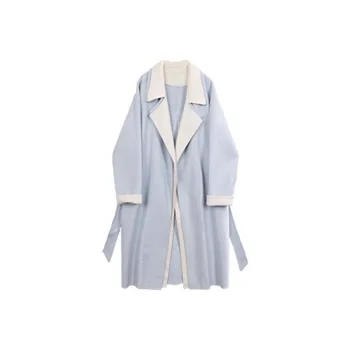 Alxnan Coats Women's Sky Blue