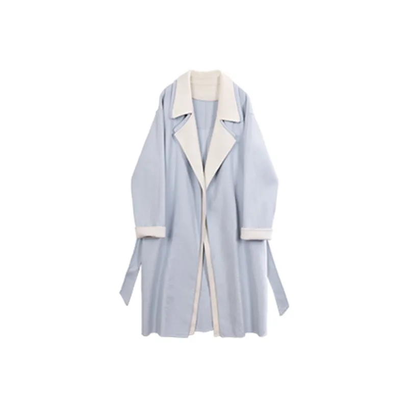 Alxnan Coats Women's Sky Blue-0