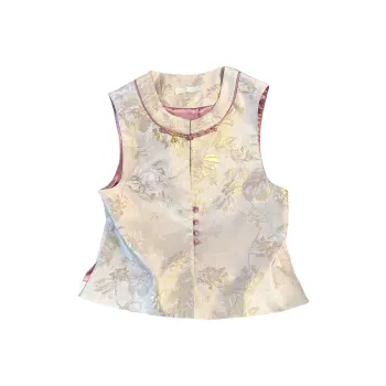 SONDR Vest Women's Woven Gold Vest