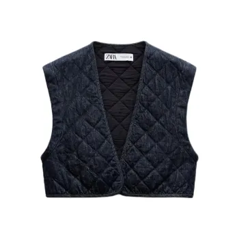 ZARA Vests Women's Blue