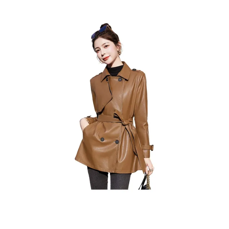 Yi Mengyuan Leather Jacket Women's-1