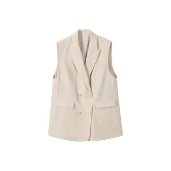 EICHITOO Vest Women's Beige Yellow