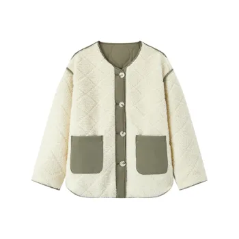 SEM/R Velvet Jackets Women's White Green Tone 00314