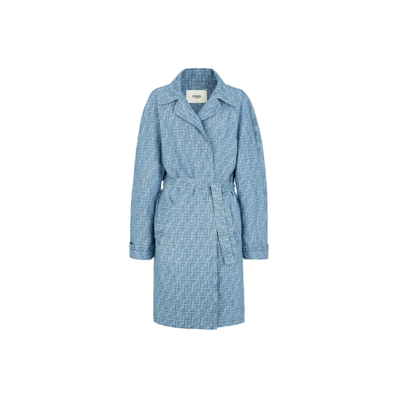 FENDI Ff Denim Trench Coat-0