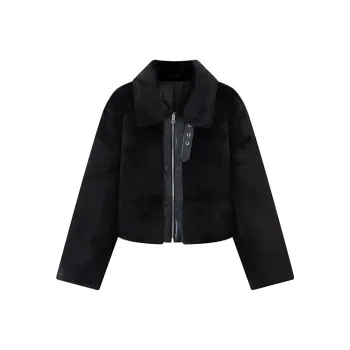 KUHNMARVIN Velvet feel Coat Women's Black