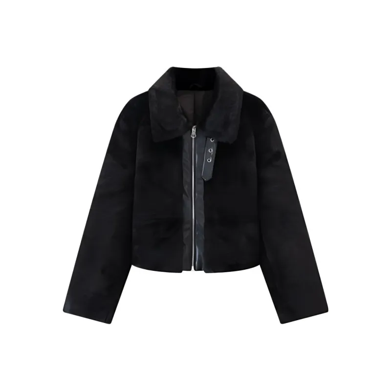 KUHNMARVIN Velvet feel Coat Women's Black-0