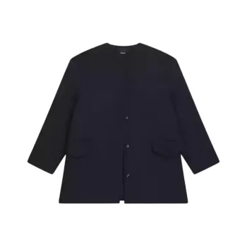 THEORY Cape Back Melton Coat