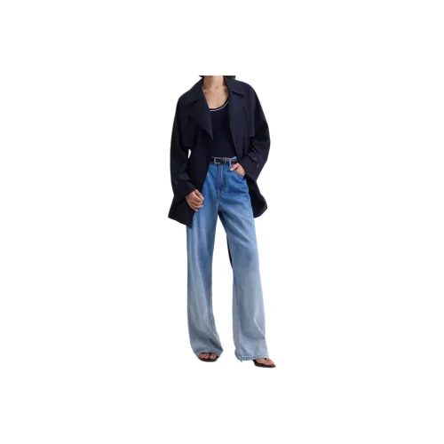 ERDOS Trench Coat Women's Navy Blue
