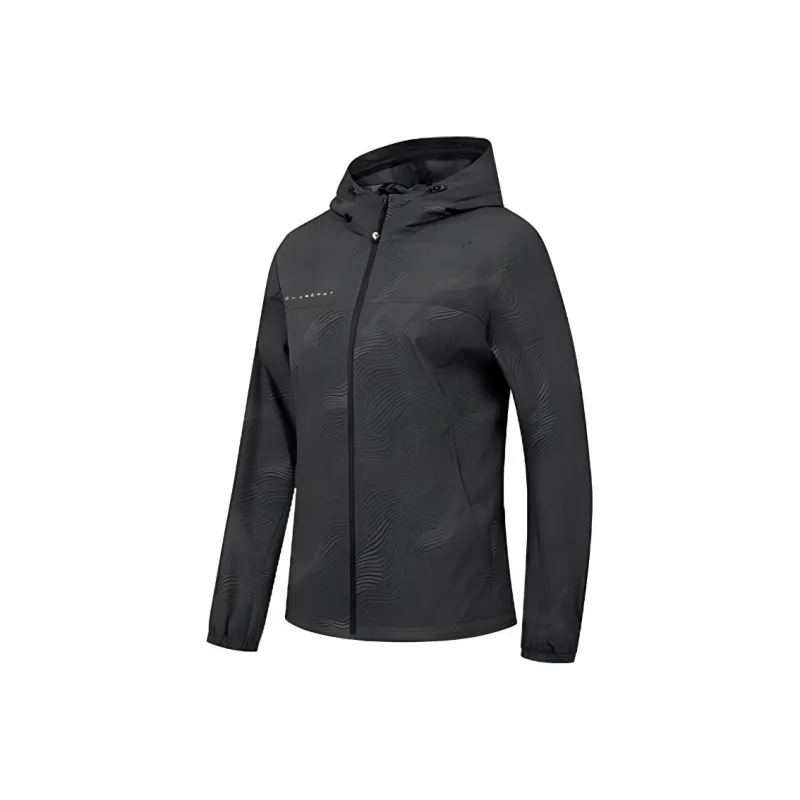 QIAODAN Trench Coat Women's Black-0