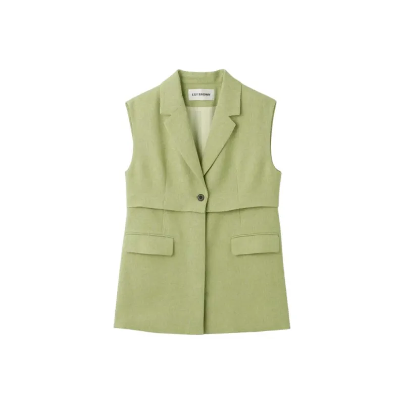 Lily Brown Vests Women's-5