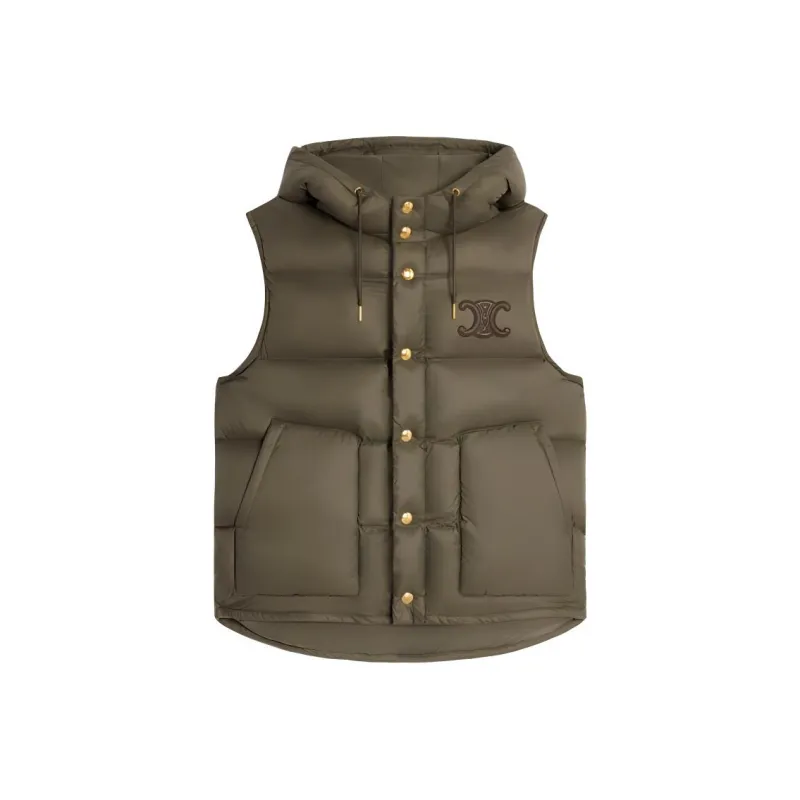 CELINE Sleeveless Down Jacket In Lightweight Nylon-0