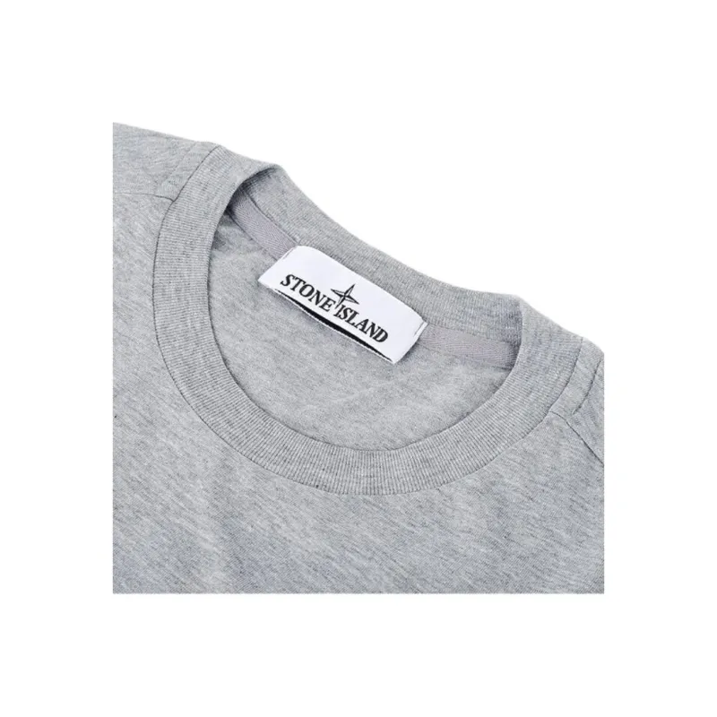 STONE ISLAND Logo patch Short sleeve T shirt-4