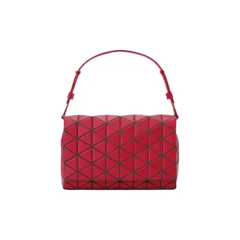 ISSEY MIYAKE Leather Handbag Medium Size Women's Red