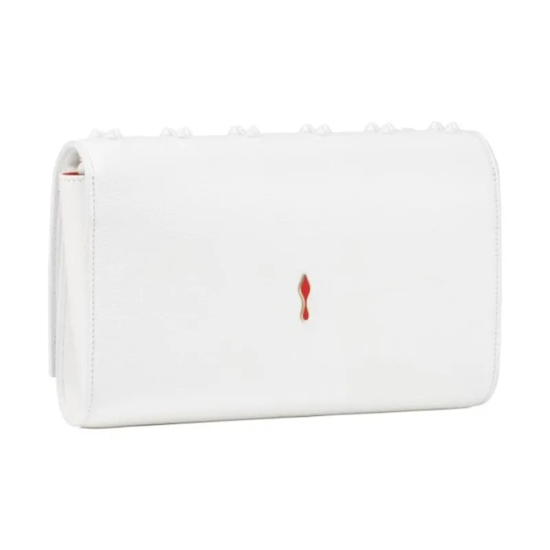 CL LUBOTING Palomar Collaboration Cow Leather Shoulder Bag Women's White-3