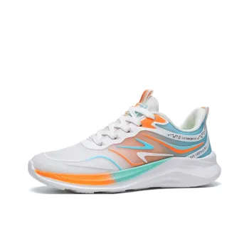 Kuding Running Shoes Men Low Top White Orange/White Blue/Black White