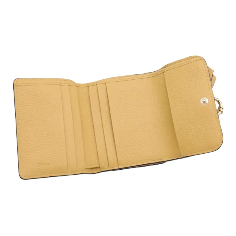 Chloe Alphabet Leather Wallet Women's Tranquil Brown-3