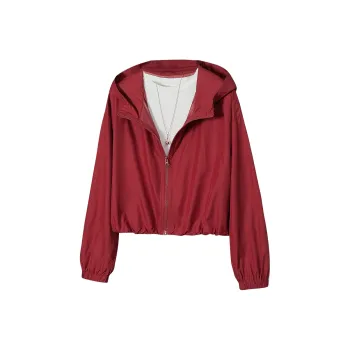 TOUCH Cropped Coats Women's Red