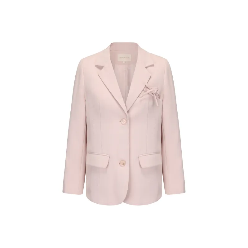 CHIWAWAMEME Cropped Coat Women's Gray Pink-0