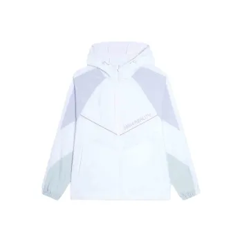 XTEP Vitality Series Trench Coat Women's Pearl White/Sheer Purple/Cool Gray