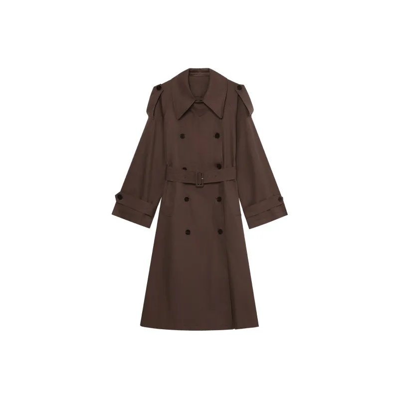 THE SEA LIFE Trench Coat Women's Red Brown-0