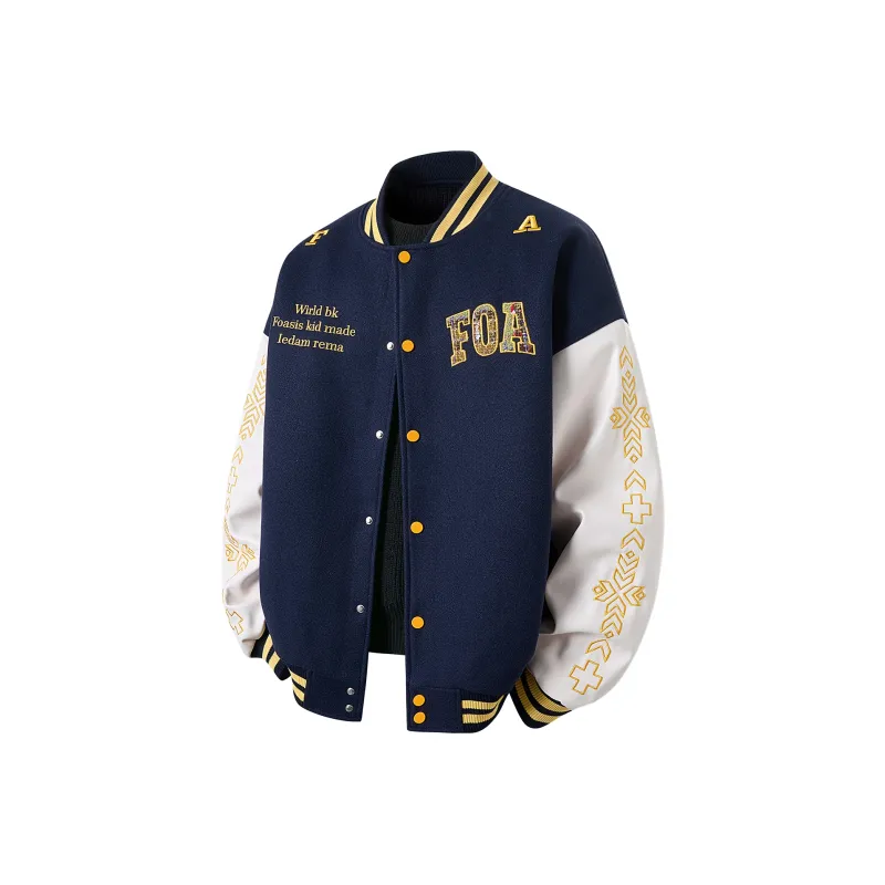FOASIS Baseball Jacket Unisex Navy Blue-0
