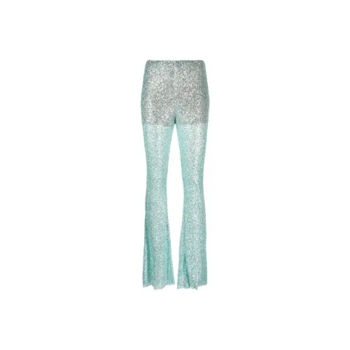 Self-portrait Beaded Fishnet Trousers