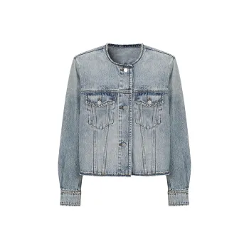 JZ. ANNAKRO Cropped Coat Women's Blue Shades