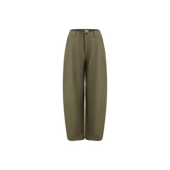 URBAN REVIVO Casual Pants Women's Dark Brown Green