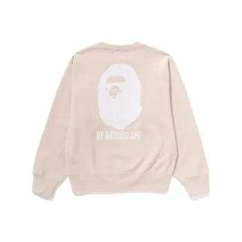 A BATHING APE Women's By Bathing Crewneck Sweatshirt Orange