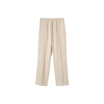 TOTEME Drawstring Straight leg Cotton Trousers