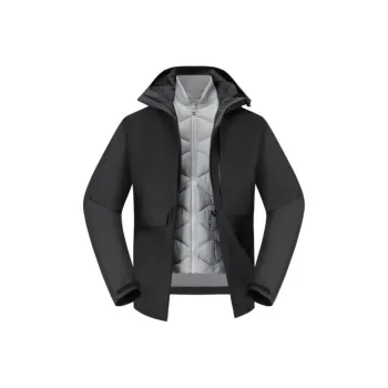 DECATHLON Hiking Waterproof And Windproof To Keep Warm Windbreaker Jacket Women's Charcoal Gray