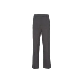 PRADA Mid Rise Zip Pocket Cropped Trousers
