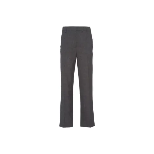 PRADA Mid-Rise Zip-Pocket Cropped Trousers
