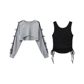 Mu Xiao Xin Sweatshirt Women's Gray