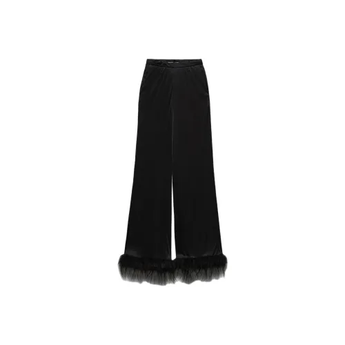 PRADA Triangle Logo Wide Leg Trousers