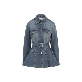 Alaia Peplum Denim Jacket