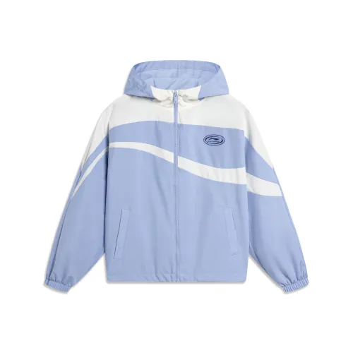 LiNing Trench Coat Women's Sichuan Gray Blue Beige White Multicolor