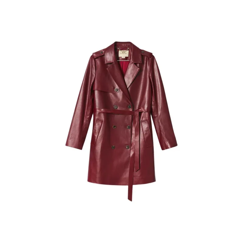 PSALTER Leather Jacket Women's Maroon-0