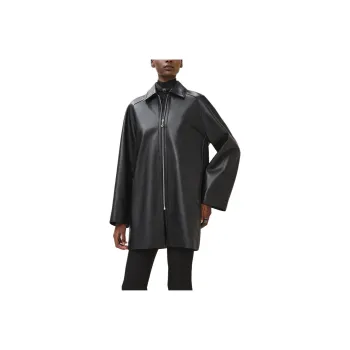 HERMES Leather Jacket Women's Black