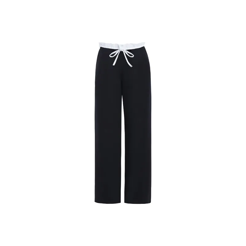 Wen Shan Casual Pants Women's Black-0
