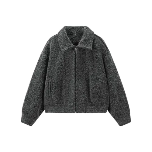 【dme】 Velvet feel Coat Women's Gray