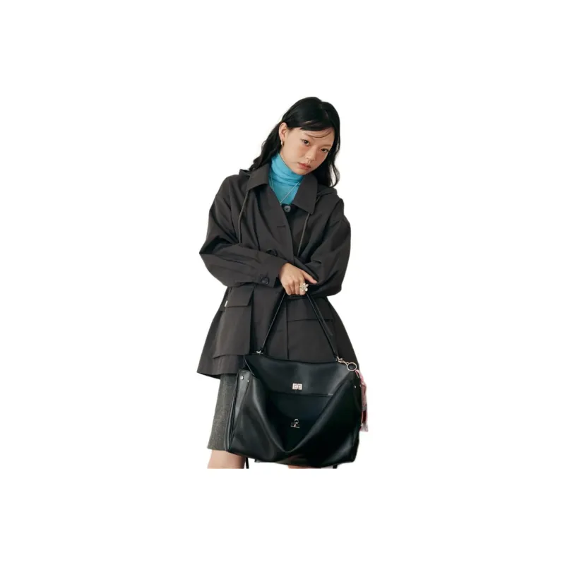 BLUEerror Trench Coats Women's-3