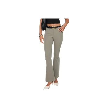 PRINCESS POLLY MITSUKI MID RISE PANTS Casual Pants Women's Gray/Gray