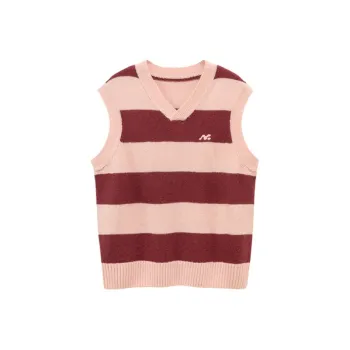 NO ONE ELSE Vests Unisex Red Stripes